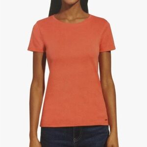 DKNY Women's Short Sleeve Coral Tee